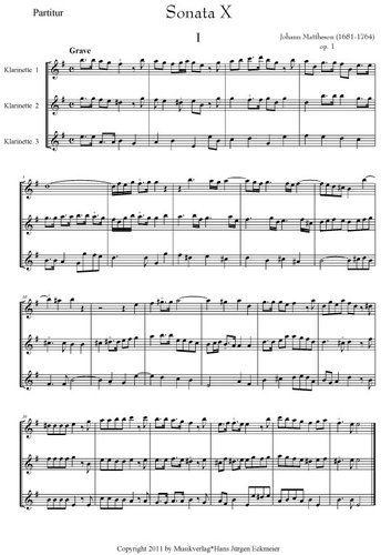Mattheson, Johann: Sonata X