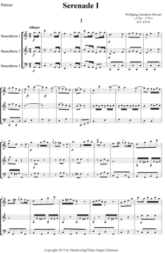 Wolfgang Amadeus Mozart (1756 - 1791): Serenade I
